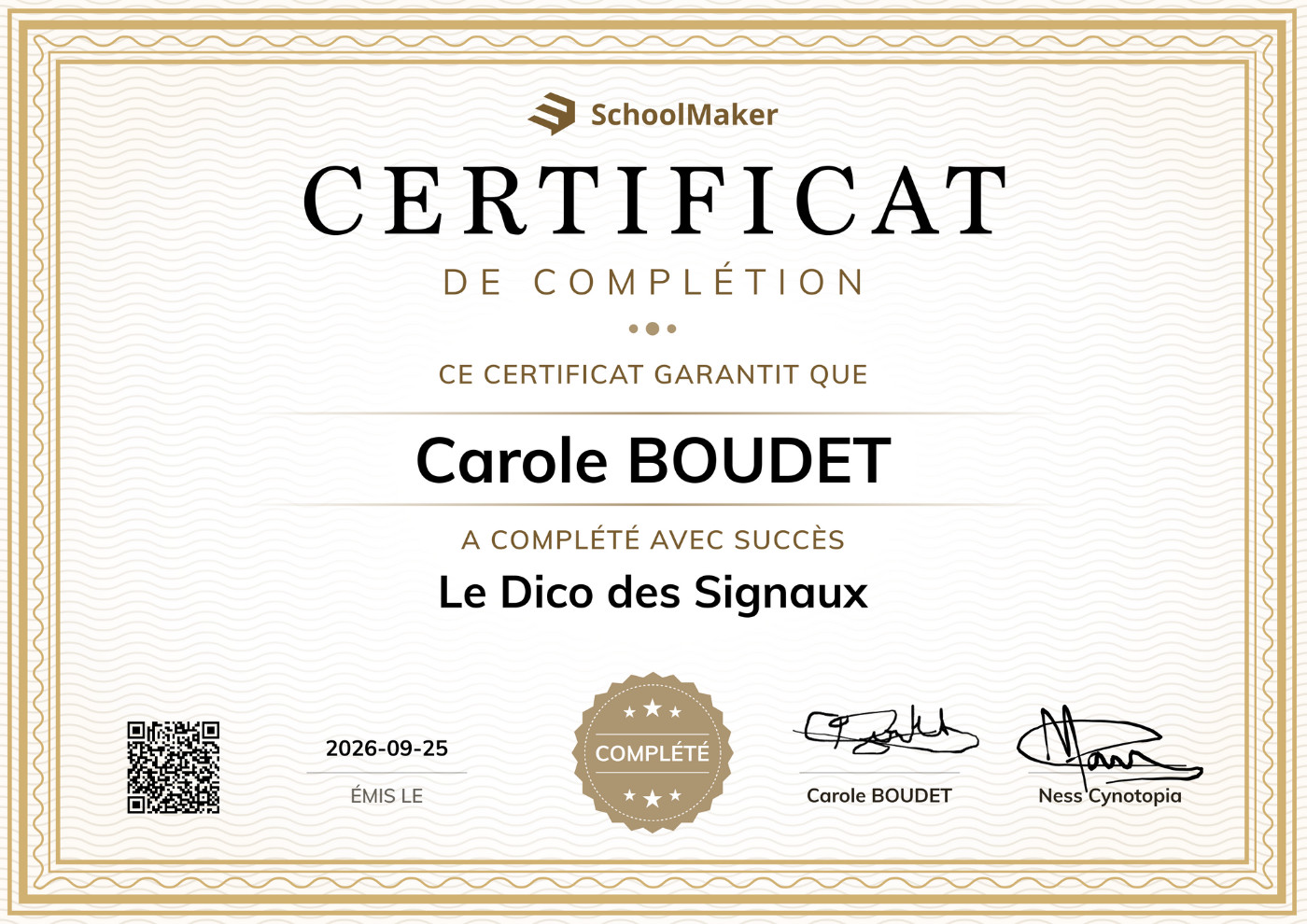 Formation Le Dico des signaux